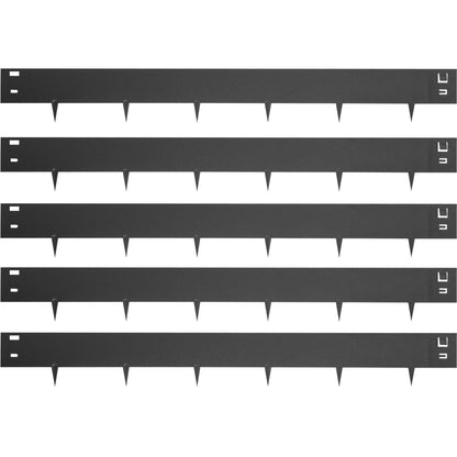 Flexible Steel Garden Edging, 5PCS, 10x99 cm, 4.95 m Total Length, Black