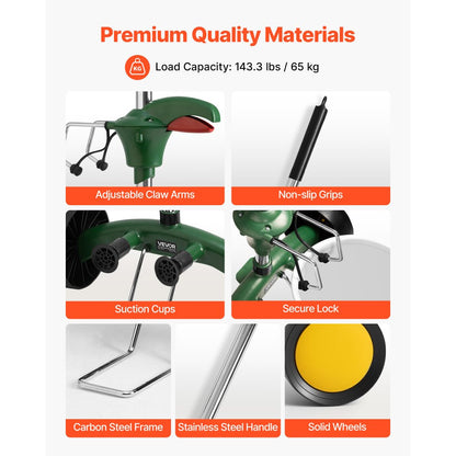 Garden Pot Mover Heavy Duty Potted Plant Dolly with Adjustable Handle