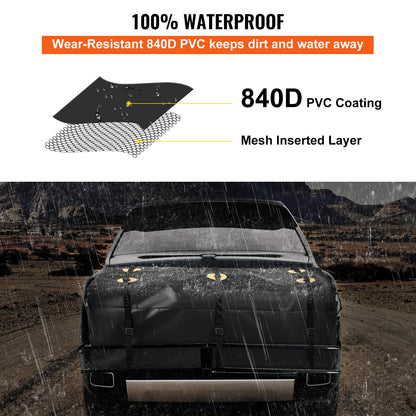 VEVOR Hitch Cargo Carrier Bag, Waterproof 840D PVC, 59"x24"x24" (20 Cubic Feet),