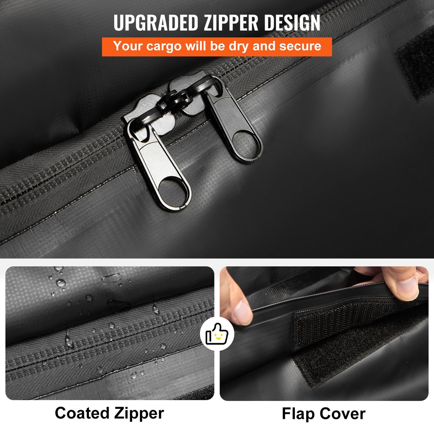 VEVOR Hitch Cargo Carrier Bag, Waterproof 840D PVC, 59"x24"x24" (20 Cubic Feet),
