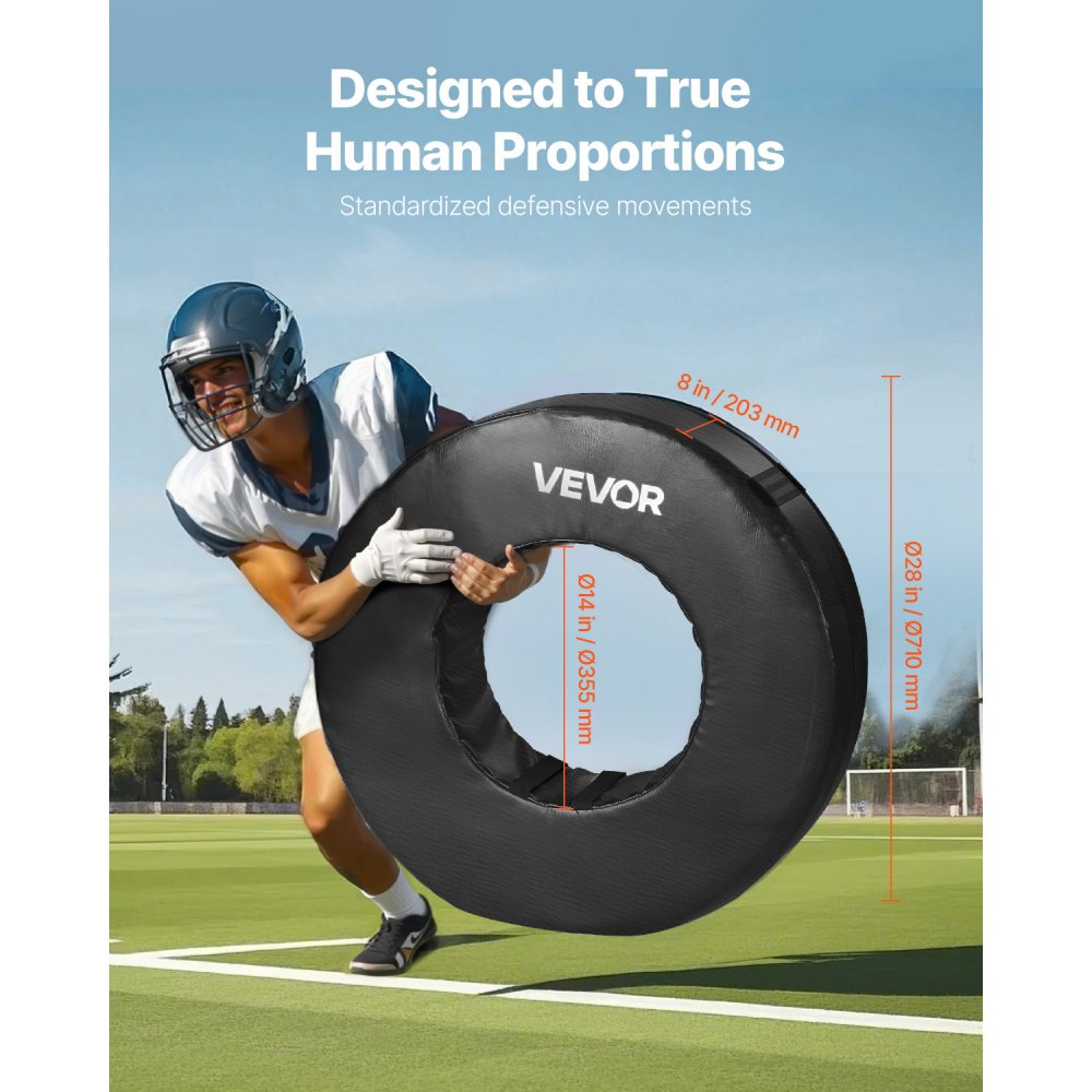 VEVOR Football Tackle Wheel Tackling Dummy Waterproof PVC Tackle Ring Strap 1PCS