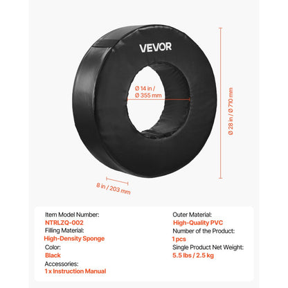 VEVOR Football Tackle Wheel Tackling Dummy Waterproof PVC Tackle Ring Strap 1PCS