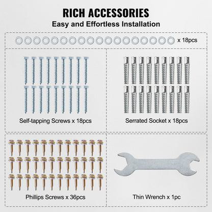 VEVOR 101.6x101.6mm Post Base 4 Pcs, Inner Size 91x91 Post Base Brackets, Heavy