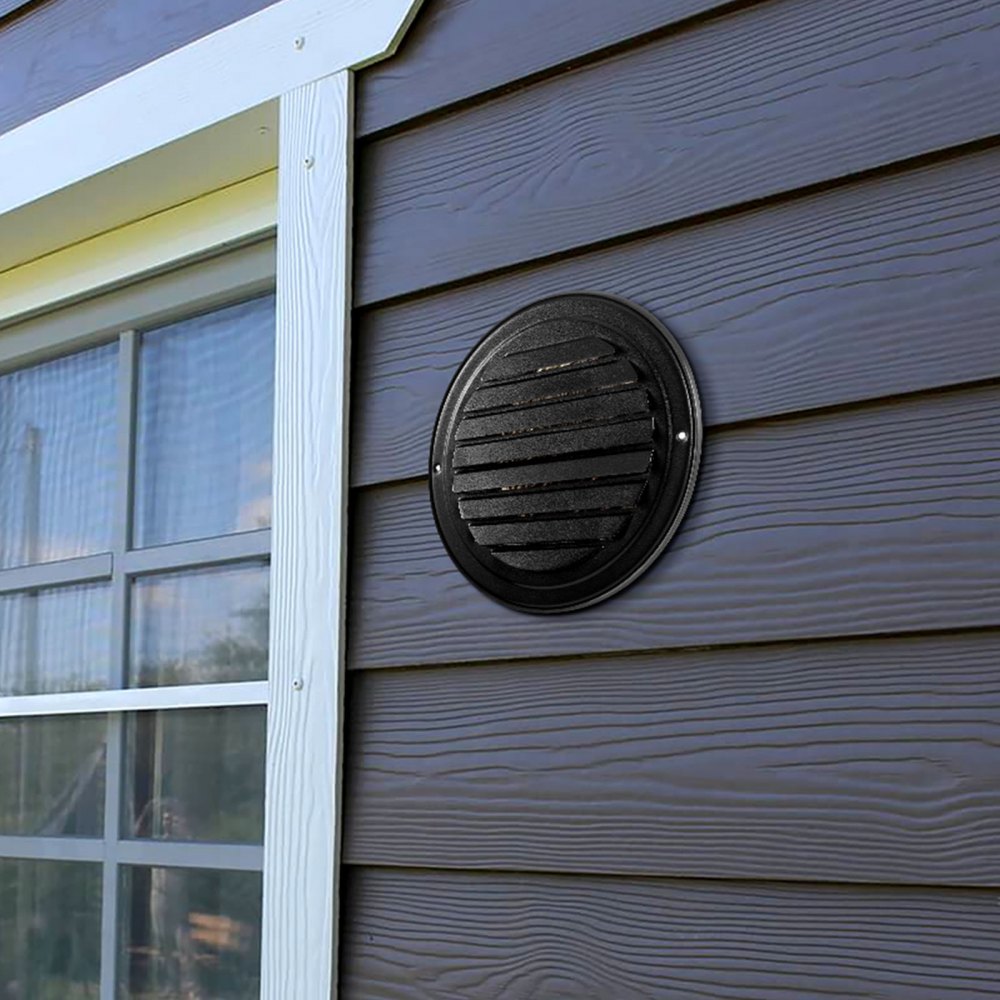145 mm Round Wall Vent Cover Stainless Steel AC Vent 2 Pack Black
