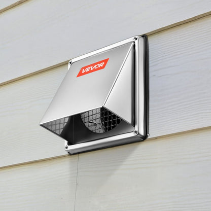 97 mm External Extractor Wall Vent Cover Stainless Steel 1 Pack Silver
