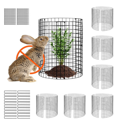 6-Pack Metal Plant Protector Cage, 0.32m Dia x 0.36m Height, Durable & Easy Setup