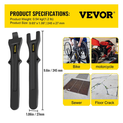 Motorcycle Tire Changing Spoons, 0.25m, Sturdy Steel with Rustproof Finish