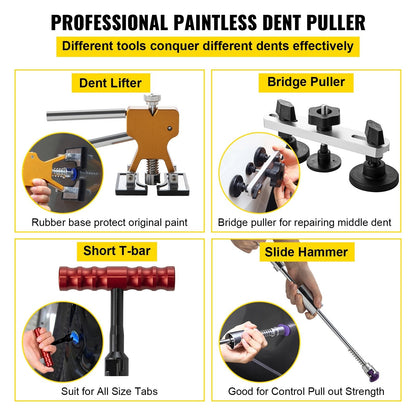 Comprehensive Dent Repair Kit: 89-Piece Set with Lifter, Puller, Hammer & More