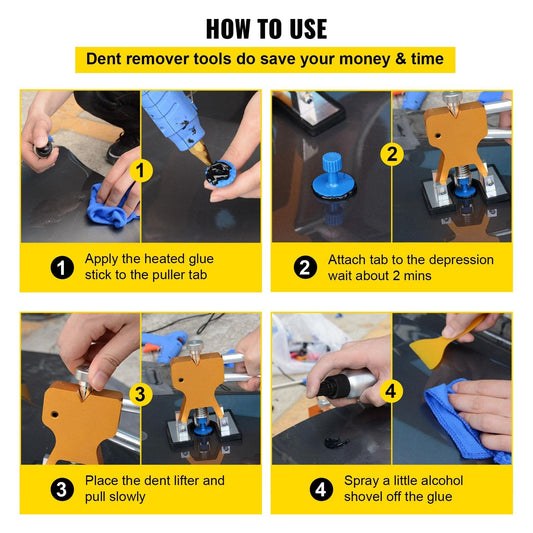 Comprehensive Dent Repair Kit: 89-Piece Set with Lifter, Puller, Hammer & More