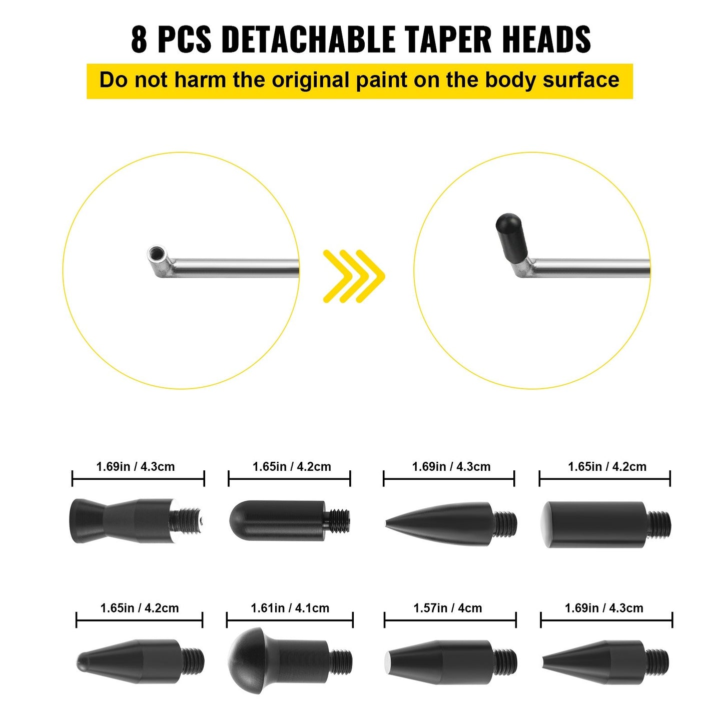 VEVOR Rods Dent Puller Stainless Steel Paintless Repair Kits Hail Removal 13 PCS