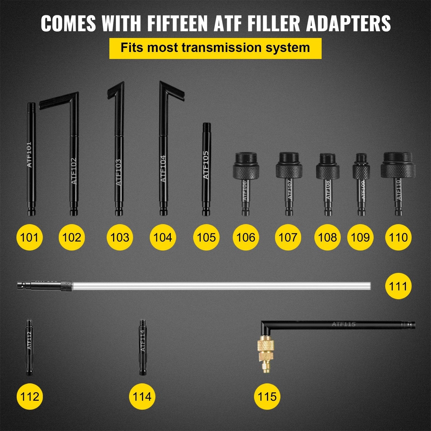 Manual ATF Refill System with 10L Capacity & 14 Adapters, Two-Way Control