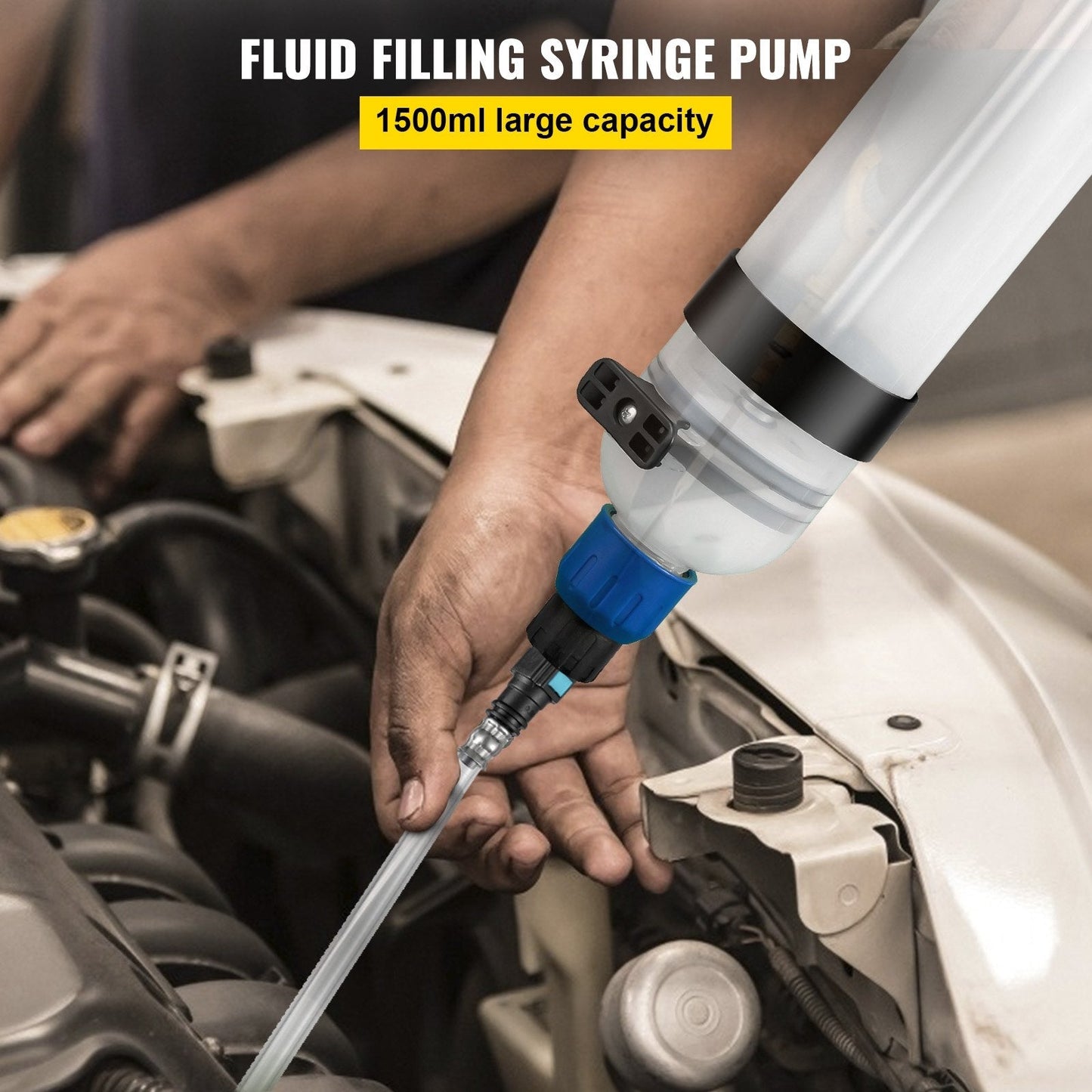 Manual Transmission Fluid Pump with Adapters, 1.5L Capacity, Ergonomic Design
