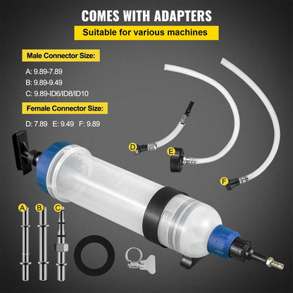 Manual Transmission Fluid Pump with Adapters, 1.5L Capacity, Ergonomic Design