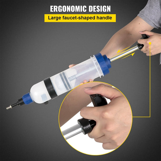 Manual Transmission Fluid Pump with Adapters, 1.5L Capacity, Ergonomic Design