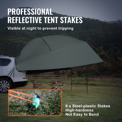 Large Vehicle Awning with UV Protection and Portable Storage, 3m x 2m Shade Area