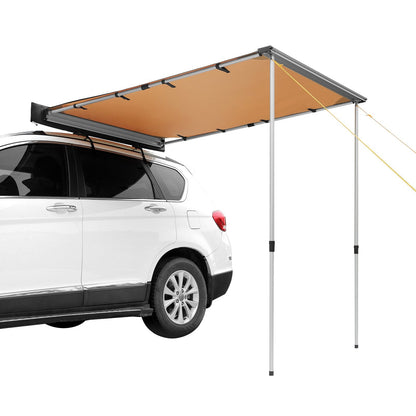 Retractable 1.4x2m Car Side Awning with UV Protection and Waterproof Bag