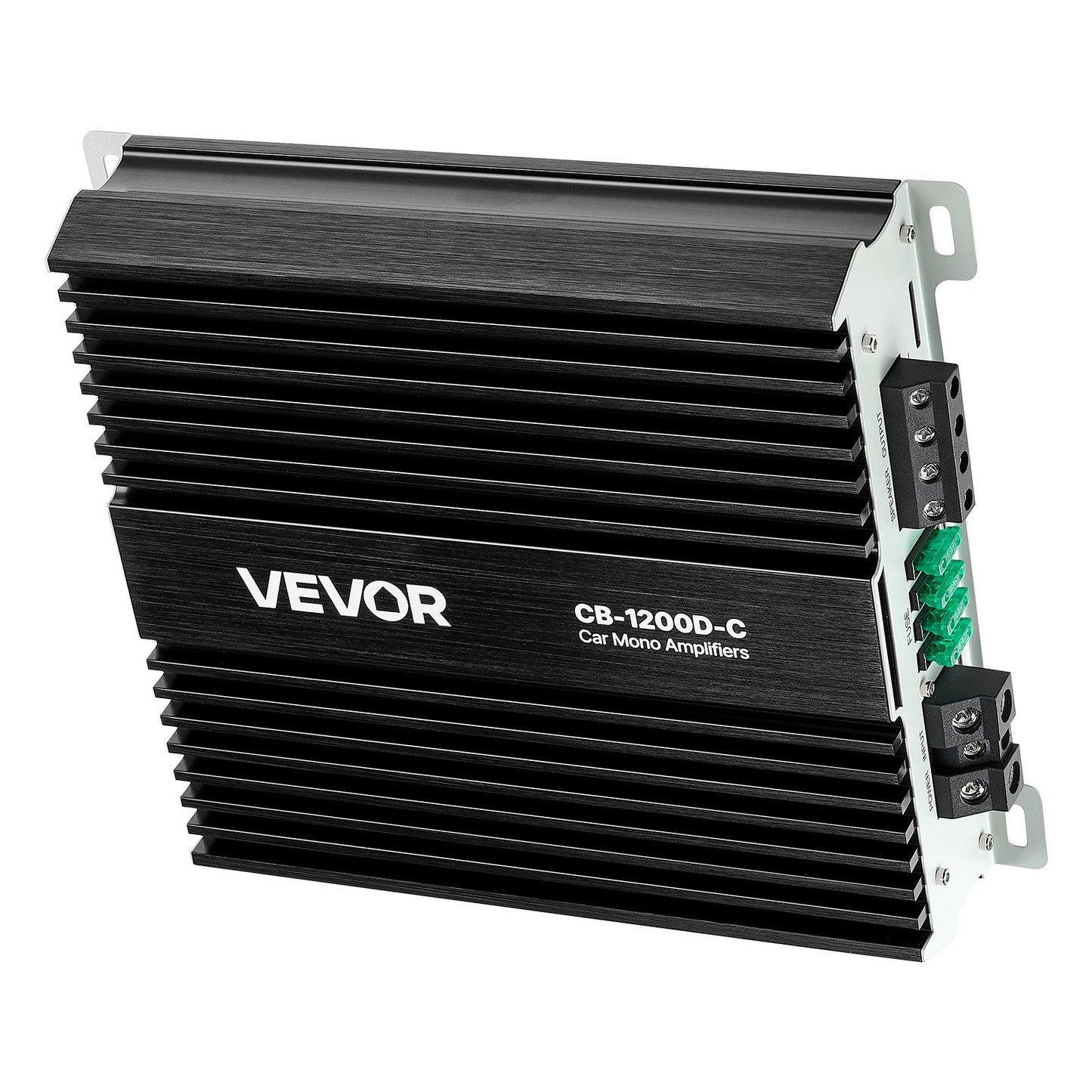 Monoblock Car Amplifier, 1200W RMS MAX, 1/2/4 Ohm Stable, 1-Channel Class D Car Audio Amplifier with Remote Subwoofer Level Control, Low Pass Filter, Bass Boost & Phase Shift, Volume Controller