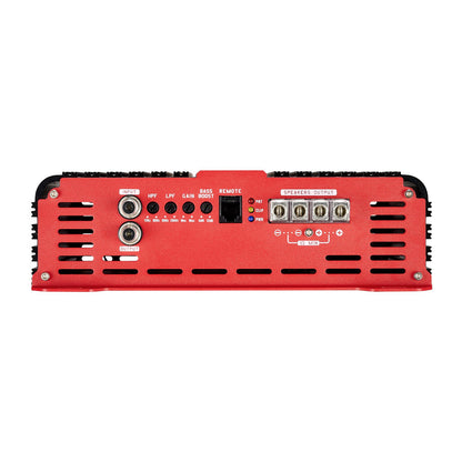 Monoblock Car Amplifier, 3000W RMS MAX, 1/2/4 Ohm Stable, 1-Channel Class D Car Audio Amplifier with Remote Subwoofer Level Control, Low Pass Filter and Bass Boost, Volume Controller Included