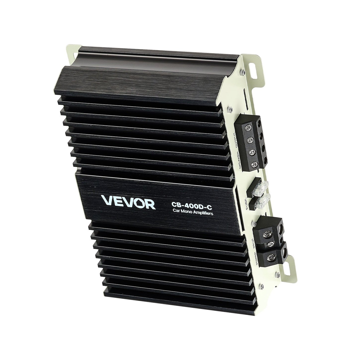 Monoblock Car Amplifier, 400W RMS MAX, 1/2/4 Ohm Stable, 1-Channel Class D Car Audio Amplifier with Remote Subwoofer Level Control, Low Pass Filter, Bass Boost & Phase Shift, Volume Controller