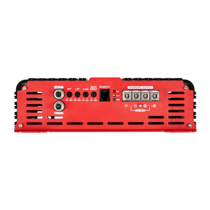 Monoblock Car Amplifier, 2000W RMS MAX, 1/2/4 Ohm Stable, 1-Channel Class D Car Audio Amplifier with Remote Subwoofer Level Control, Low Pass Filter and Bass Boost, Volume Controller Included