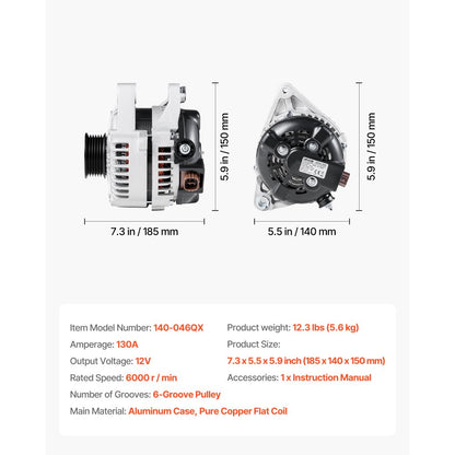 Alternator Car Alternator for Toyota Highlander V6 04-07 Lexus RX330 04-06