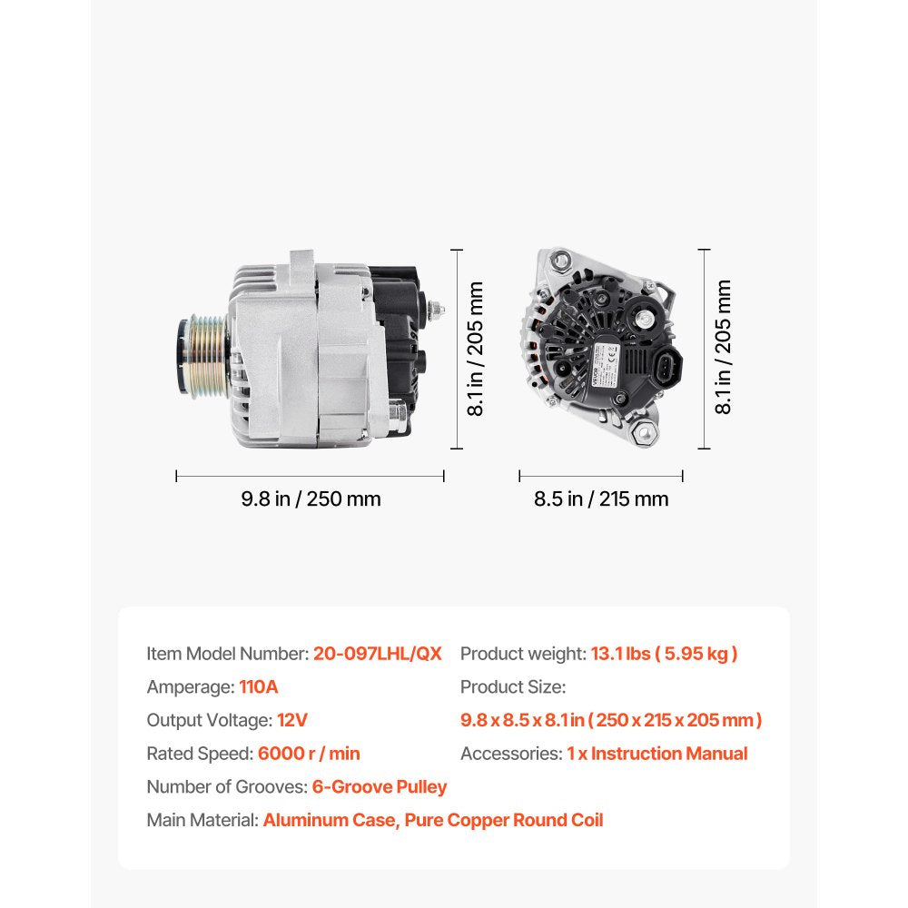 Alternator Car Alternator for Hyundai Sonata 2.4L 10-13 Kia Optima 11-13