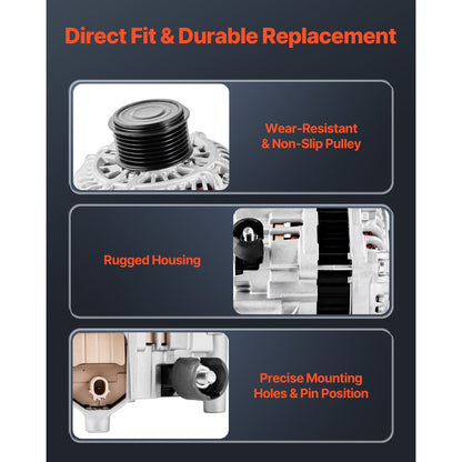 Alternator Car Alternator Replacement for Honda Accord L4 2.4L 2013-2017