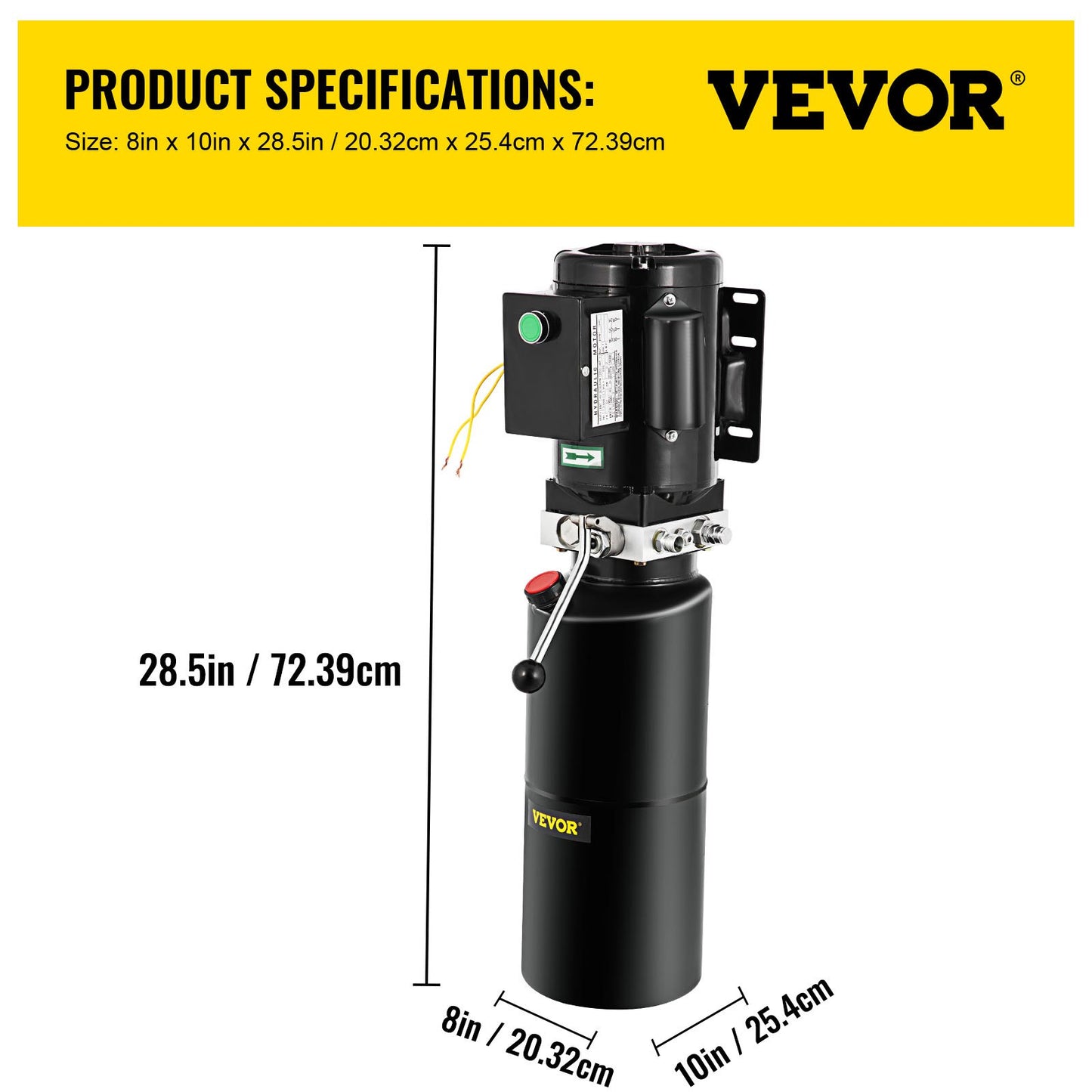 VEVOR 240V Car Lift Hydraulic Power Pack, 12VDC Lift Gates Vehicle Hoist, 2950 PSI