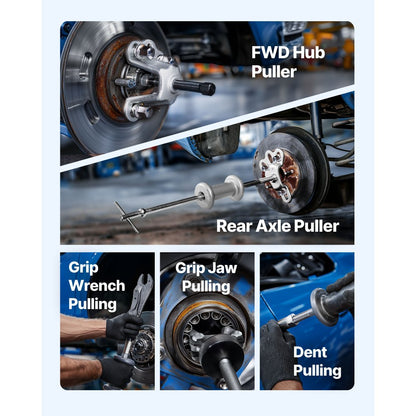 9-Way Slide Hammer Puller Set Front Rear Wheel Hub Bearing Remover 15PCS