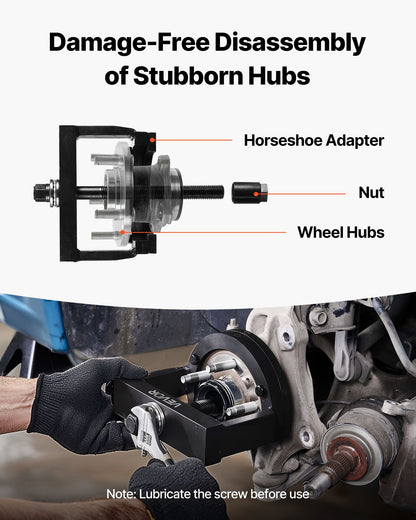 Master Wheel Hub & Bearing Remover & Installer Kit, Fits Most Front-Wheel Drive Vehicles, Front Wheel Bearing Removal Tool, Wheel Bearing Installer Kit, Easy Bearing Swaps with No Press Required