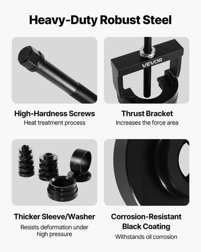 Master Wheel Hub & Bearing Remover & Installer Kit, Fits Most Front-Wheel Drive Vehicles, Front Wheel Bearing Removal Tool, Wheel Bearing Installer Kit, Easy Bearing Swaps with No Press Required
