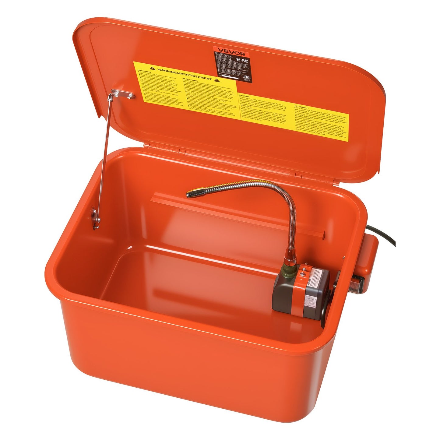 Parts Washer, 19L Cleaning Tank, 13L Solvent Capacity, 1.5L per Minute Max Pump Output, Portable Steel Automotive Parts Cleaner with Electric Pump for Wheel Bearings, Gears, and Carburetors