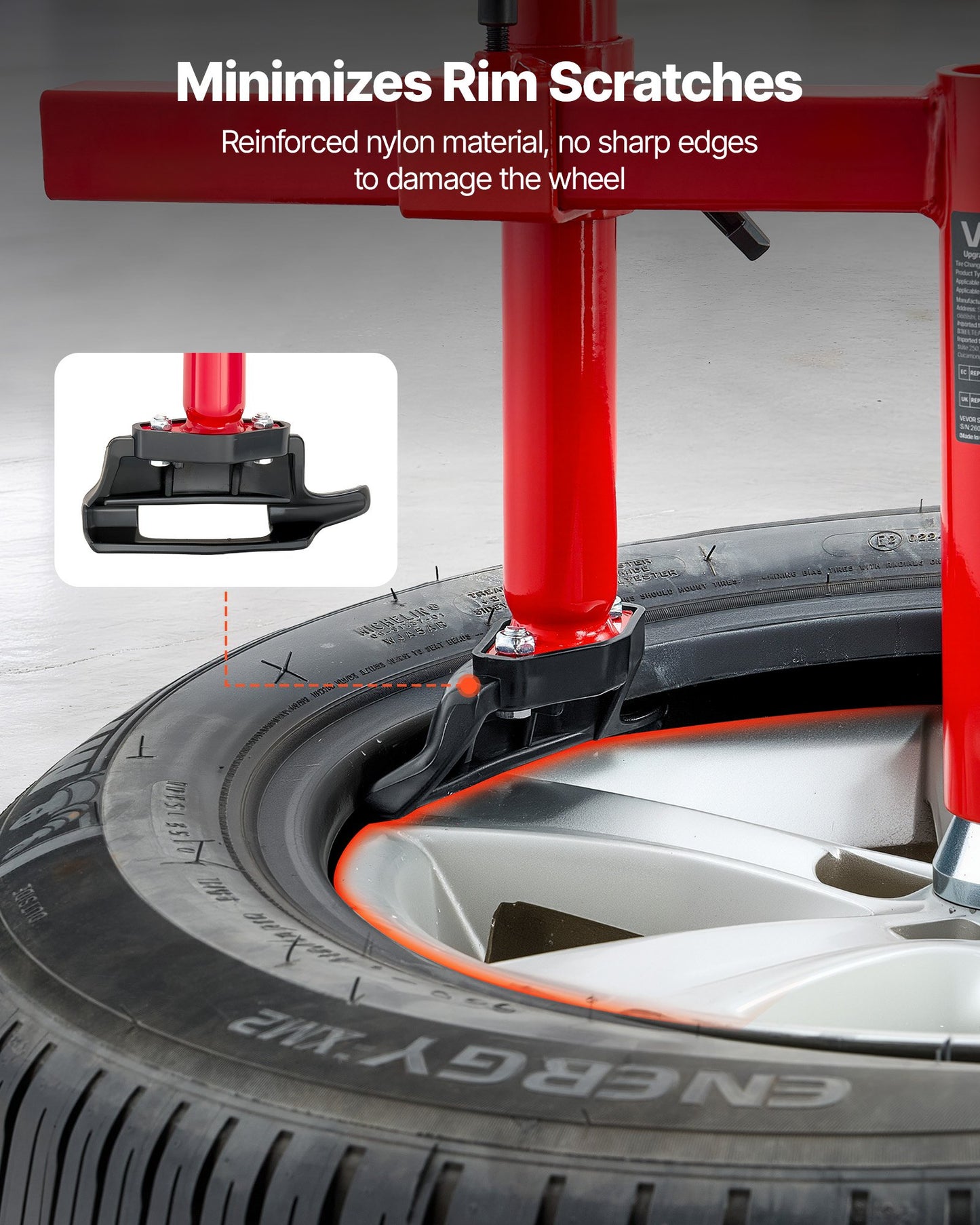 Manual Tire Changer Duck Head Kit with Silver Cone, Fit for 406-533 mm Wheels, Heavy Duty Manual Tire Changer Duck Head Adapter Kit, Mounting & Demounting Tool for Most Cars, SUVs, Trucks, ATVs