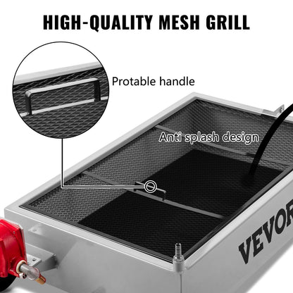 Low Profile 57L Oil Drain Pan with Pump, Hose, and Casters