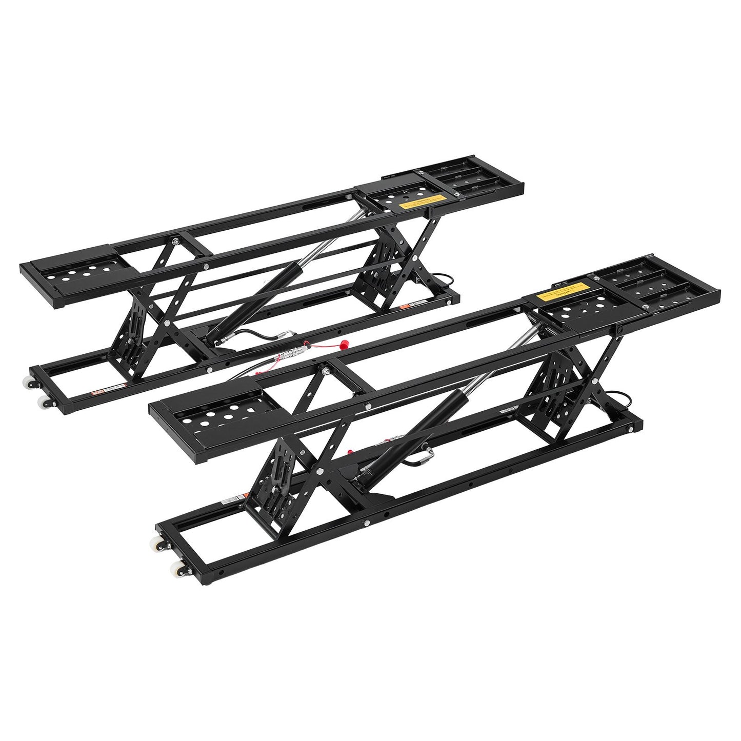 Portable Car Lift, 2 Ton Capacity, Heavy Duty Quick Lift with 650 mm Max Height, Pneumatic Pump, Wheels, 4 Rubber Pads & 4 Lifting Columns for Cars, Compact SUVs, Mini Trucks, Garage or Shop