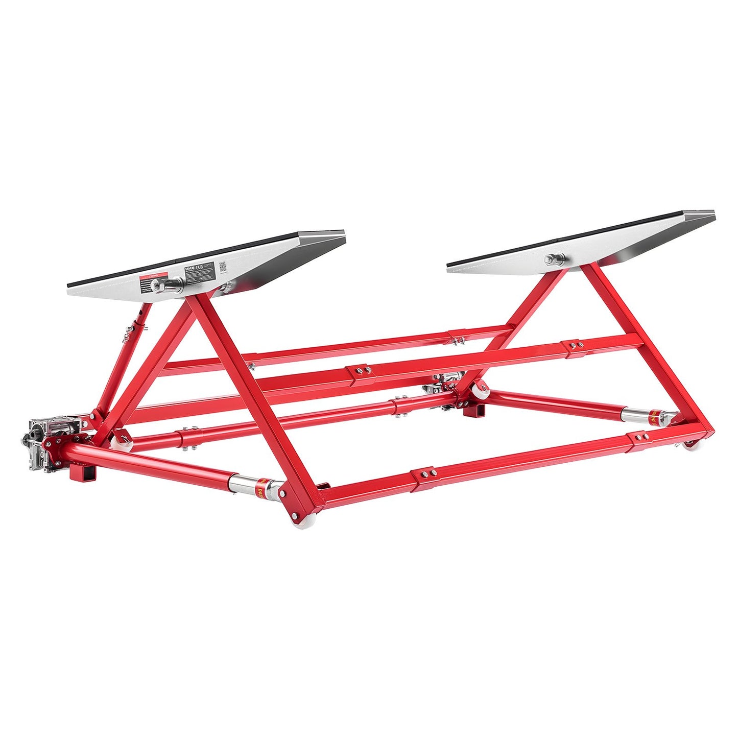Portable Car Lift, 2 Ton Capacity, Heavy Duty Steel Quick Lift with 585 mm Max Height, Adjustable Width and Wheels, Manual Lifting for Cars, Compact SUVs, Mini Trucks, Home Garage or Shop Use