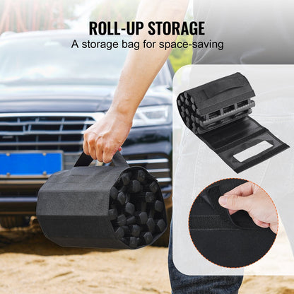 2 Traction Boards with TPR for Mud, Snow, Sand - 7-Ton Capacity, 0.78m Length