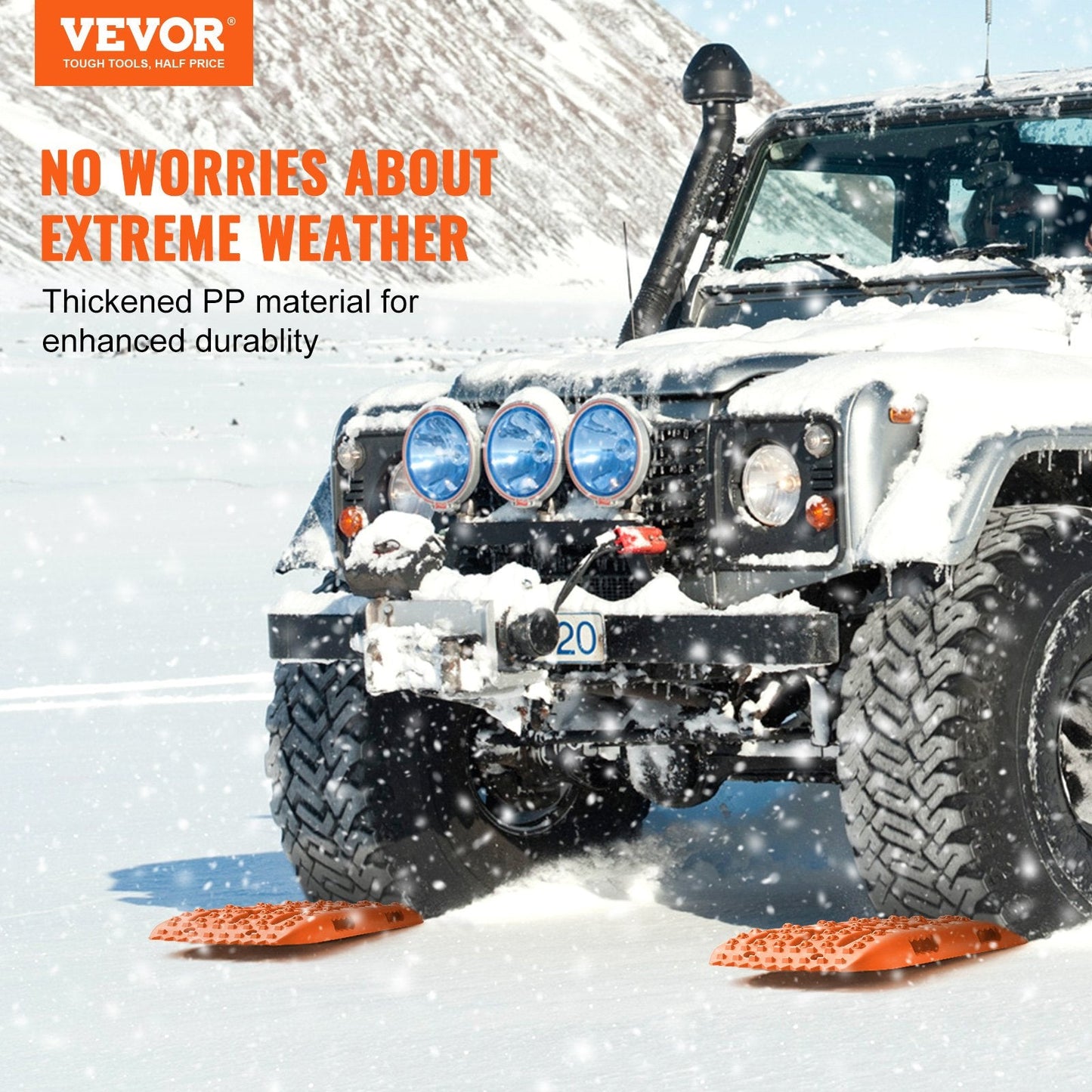 Heavy-Duty Traction Boards for Mud, Snow, Sand with Storage Bag, 10-Ton Capacity