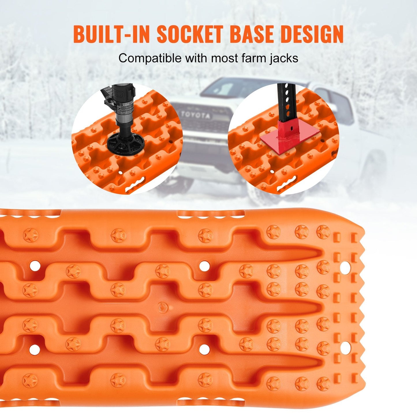 Heavy-Duty Traction Boards for Mud, Snow, Sand with Storage Bag, 10-Ton Capacity