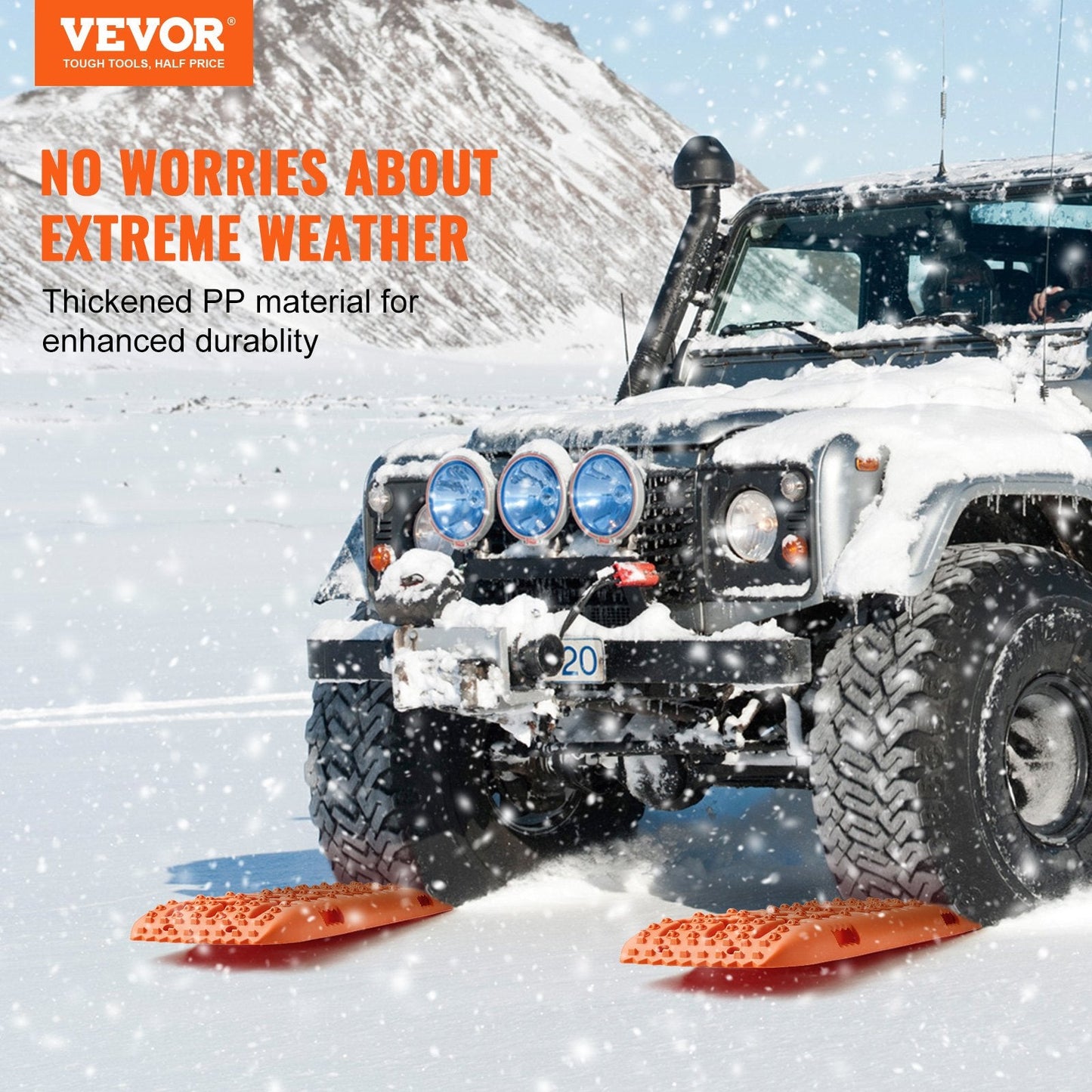Heavy-Duty Traction Boards with Storage Bag for Mud, Snow, Sand - 10 Ton Capacity