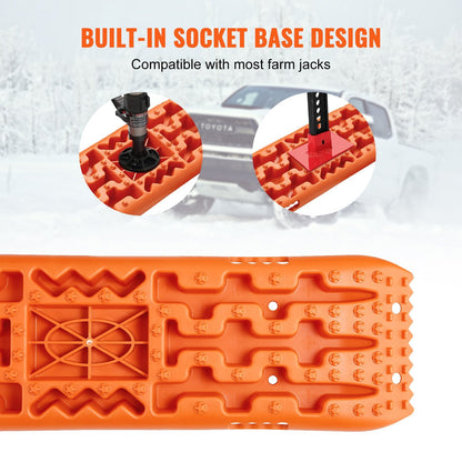 Heavy-Duty Traction Boards with Storage Bag for Mud, Snow, Sand - 10 Ton Capacity