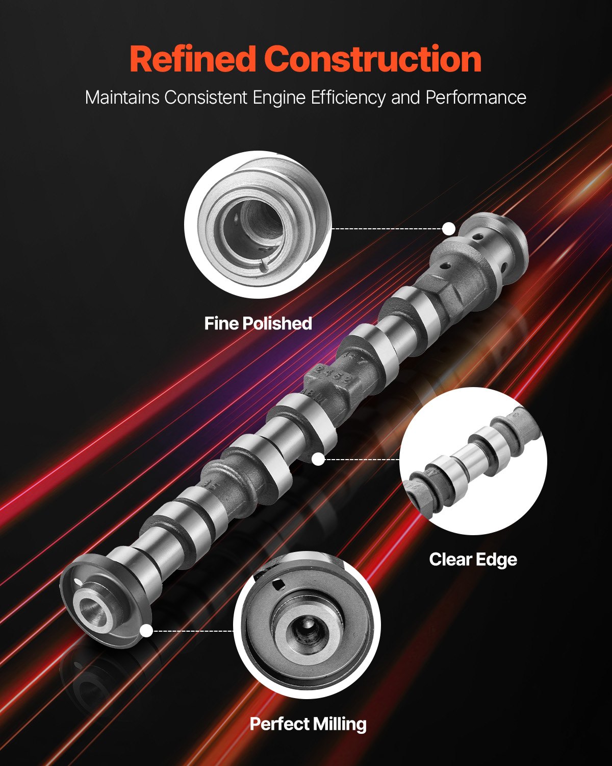 Engine Camshaft, 05184377AF 05184377AH 5184377AD 5184377AE 5184377AF 5184377AG Cam Replacement, Work with 2011-2015 Jeep Grand Cherokee, 2011-2019 Dodge Journey, 3.6L V6