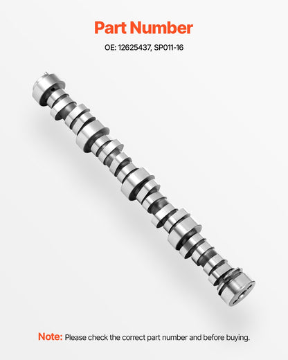 Engine Camshaft, 12625437 SP011-16 Cam Replacement, Compatible with Norris trucks from 1999-2013 GM Gen3/4, LS Truck Engine 4.8L, 5.3L, 6.0L, and 6.2L
