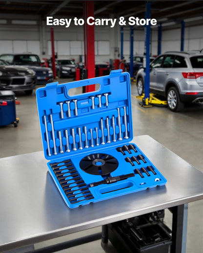 Harmonic Balancer Puller Removal & Install Tool Kit, All-Steel Harmonic Balancer Installer Set Tool Kit for Removing and Installing of Balancers, Flywheels, Crankshaft Pulleys, Steering Wheels