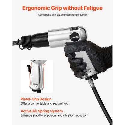 Air Hammer 3500 BPM 12 CFM Pneumatic Hammer Air Hammer Kit with 4 Chisels