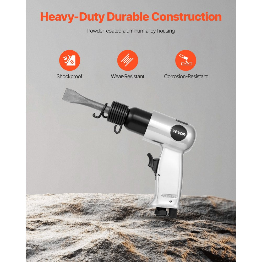 Air Hammer 4500 BPM 11 CFM Pneumatic Hammer Air Hammer Kit with 4 Chisels