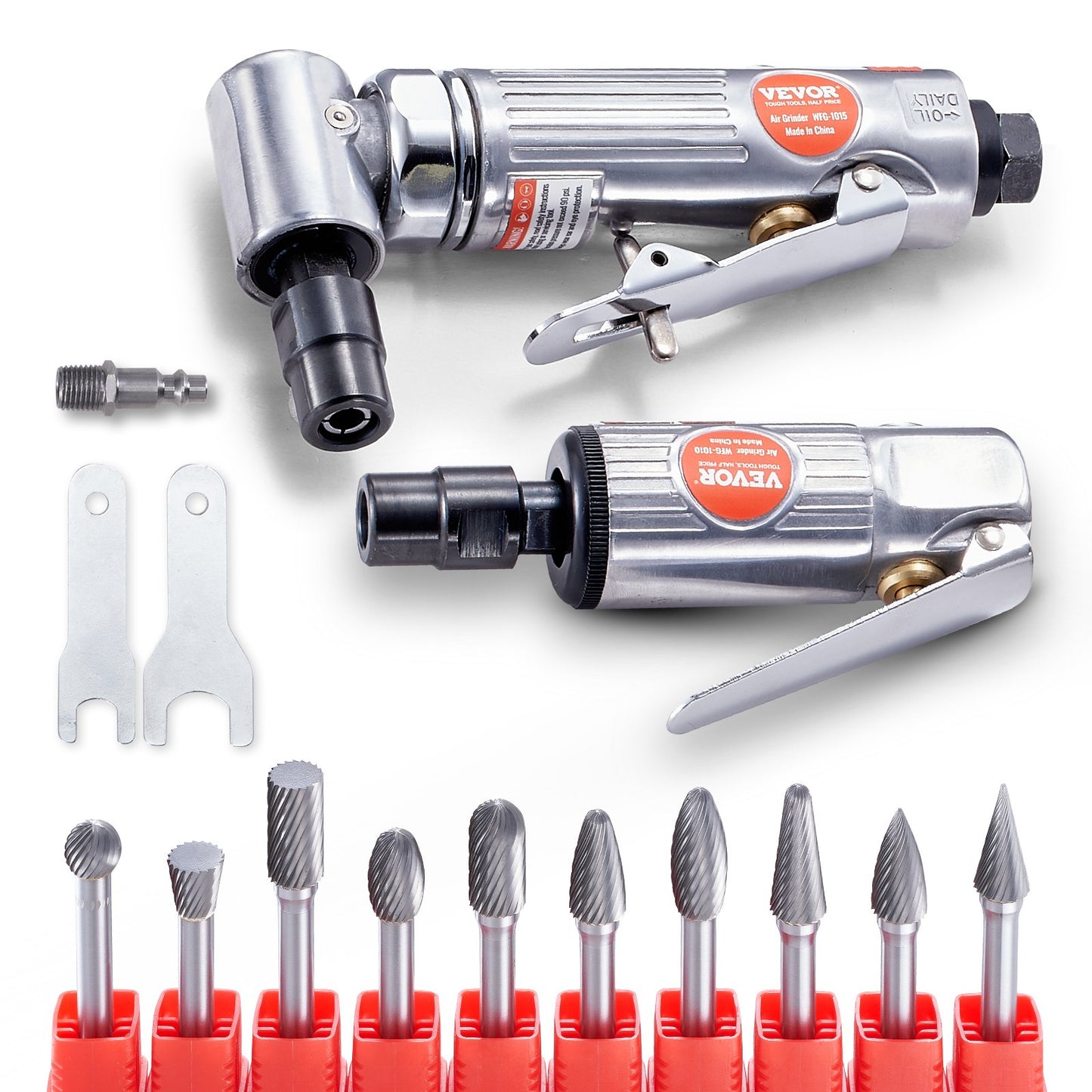 VEVOR Air Die Grinder Kit, Right Angle and Straight Die Grinder Combo, Heavy Duty