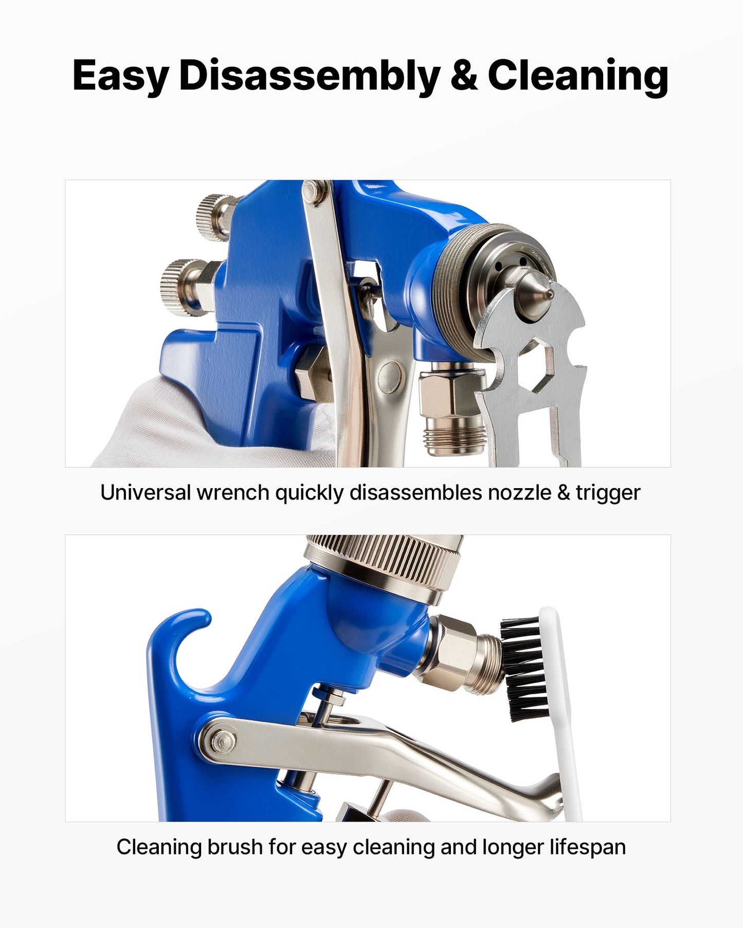 Siphon Feed Spray Gun, High Atomization Air Paint Spray Gun, 1000cc Automotive Paint Sprayer with 1.8 mm Nozzle, Adjustable Flow Rate & Air Volume for Car, Furniture, Wall, House Painting