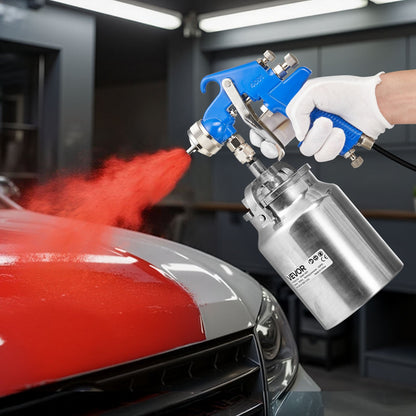 Siphon Feed Spray Gun, High Atomization Air Paint Spray Gun, 1000cc Automotive Paint Sprayer with 1.8 mm Nozzle, Adjustable Flow Rate & Air Volume for Car, Furniture, Wall, House Painting
