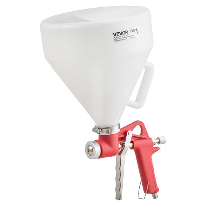 Air Texture Spray Gun, 4.5L Air Hopper Spray Gun, Professional Drywall Texture Painting Sprayer with 3 Nozzles (3.5mm, 6mm, 8mm) for Popcorn, Knockdown, Orange Peel Textures
